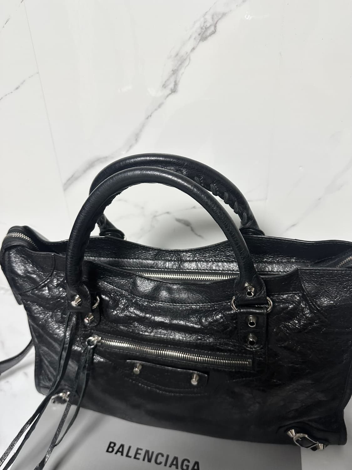 [A+ 정품] 발렌시아가 시티 모터백 미디움 블랙-2 상품이미지6