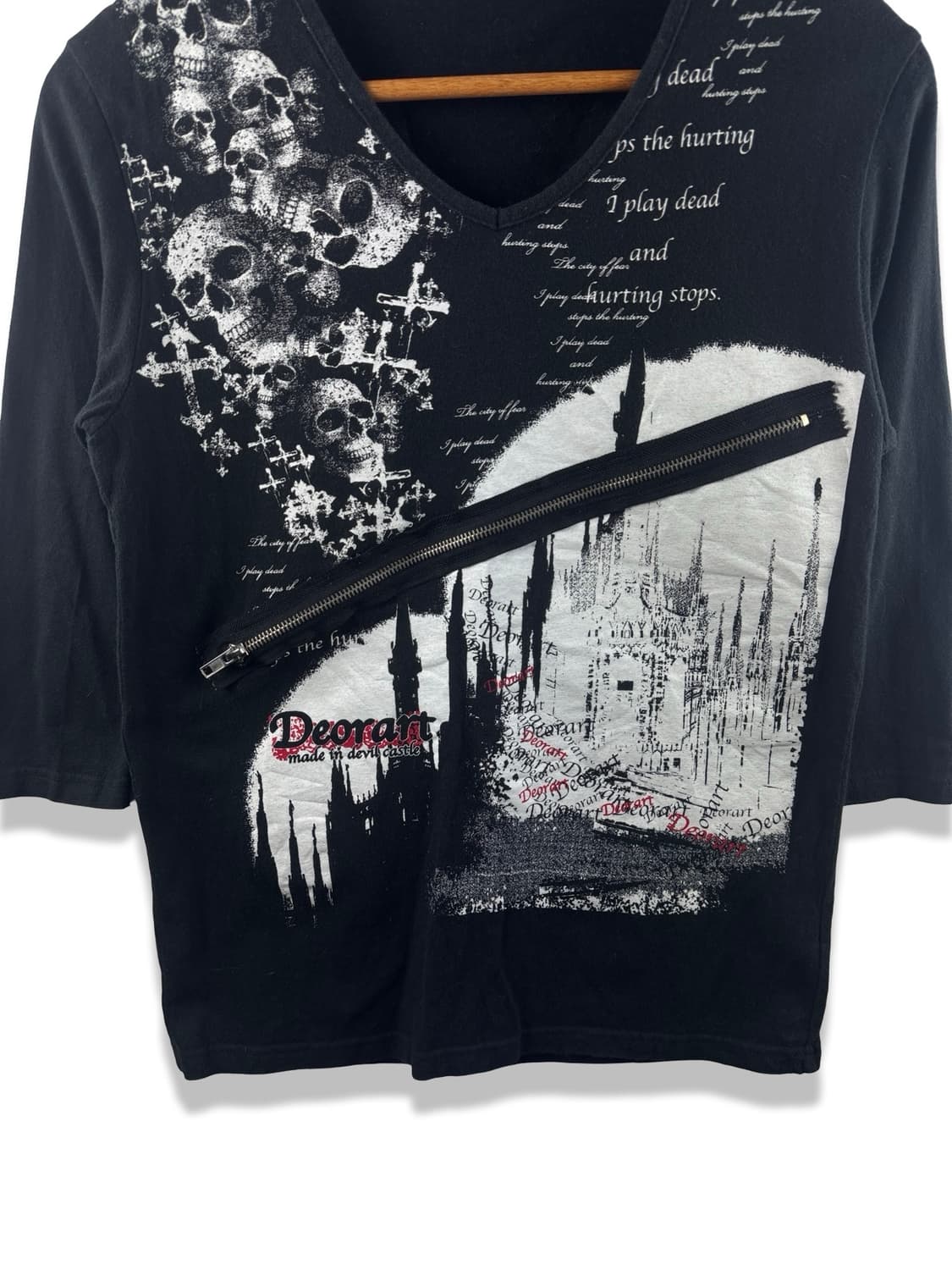 JPN 펑크 스컬 아트웍 지퍼디테일 롱슬리브1894 상품이미지4