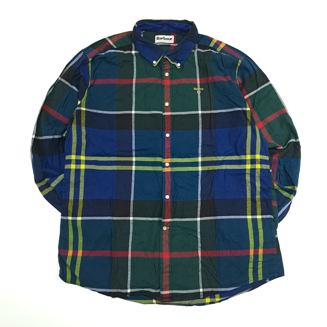 CN676 XL 바버 클래식 블랙워치 타탄체크 플란넬 긴팔 셔츠 남방 상품이미지1