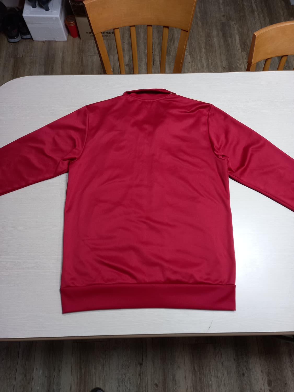XL105 adidas 봄가을용 트레이닝상의 버건디 XL-466 상품이미지2