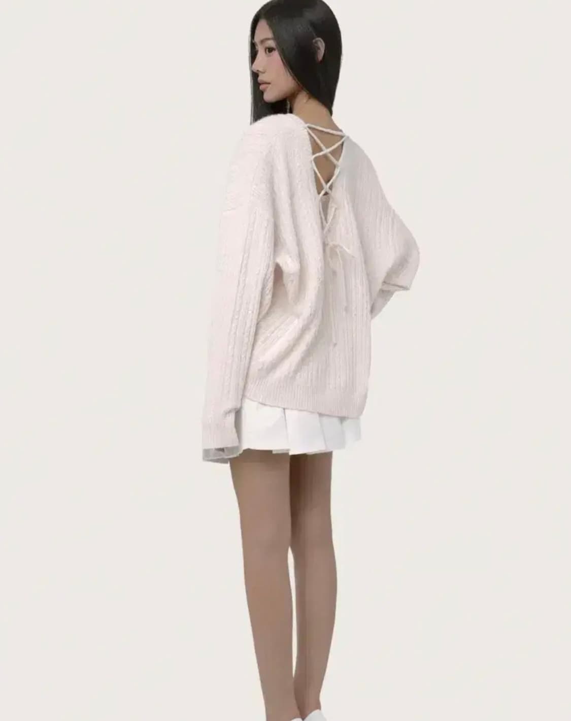 클리시어 리릭 케이블 니트 Lyric tie-back cable knit 상품이미지2