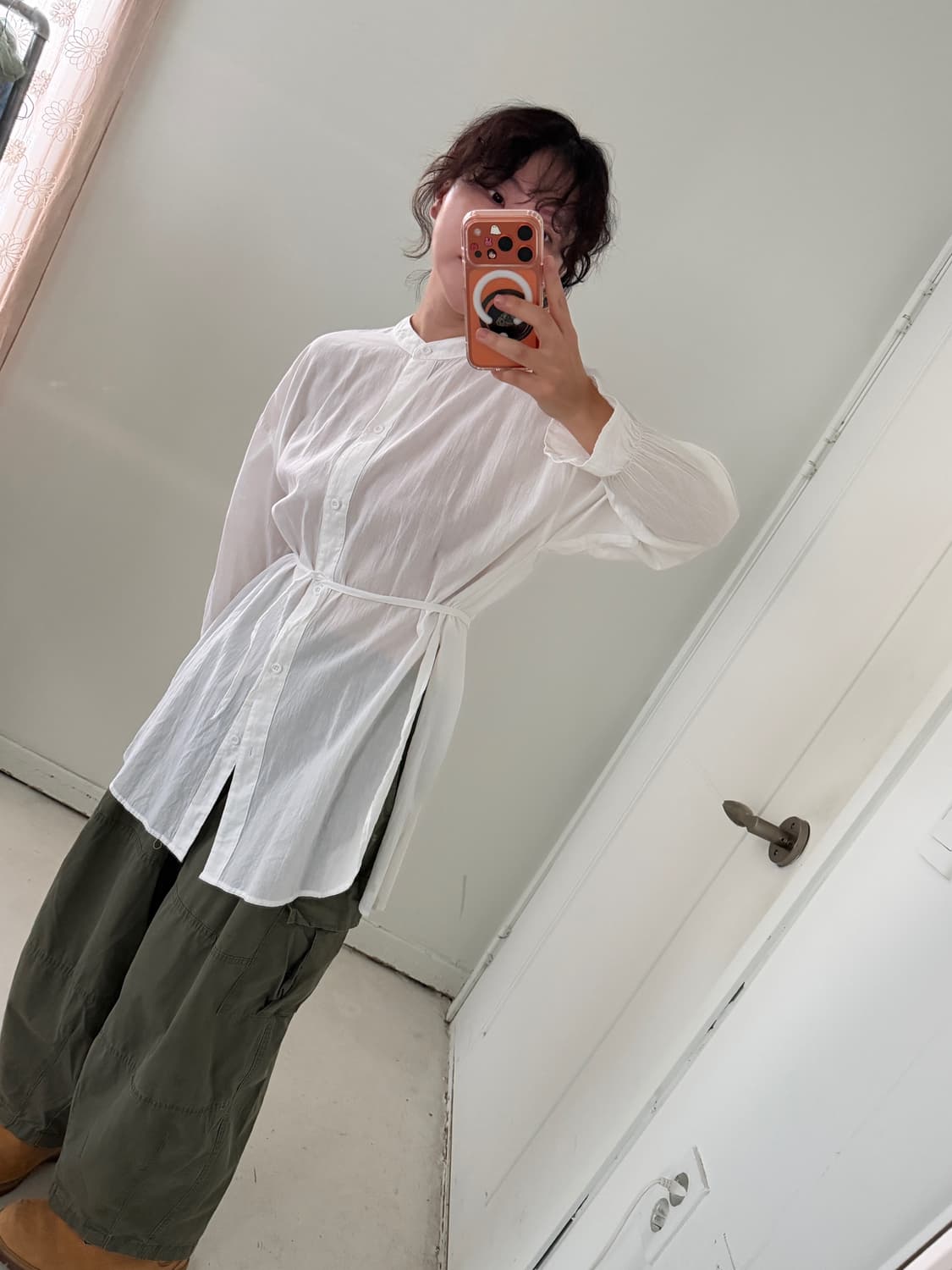 일본빈티지 화이트 블라우스 셔츠 상품이미지4