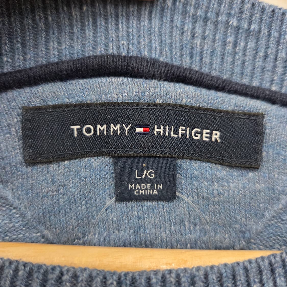 타미힐피거 블루 스트라이프 니트 남성 L 상품이미지3