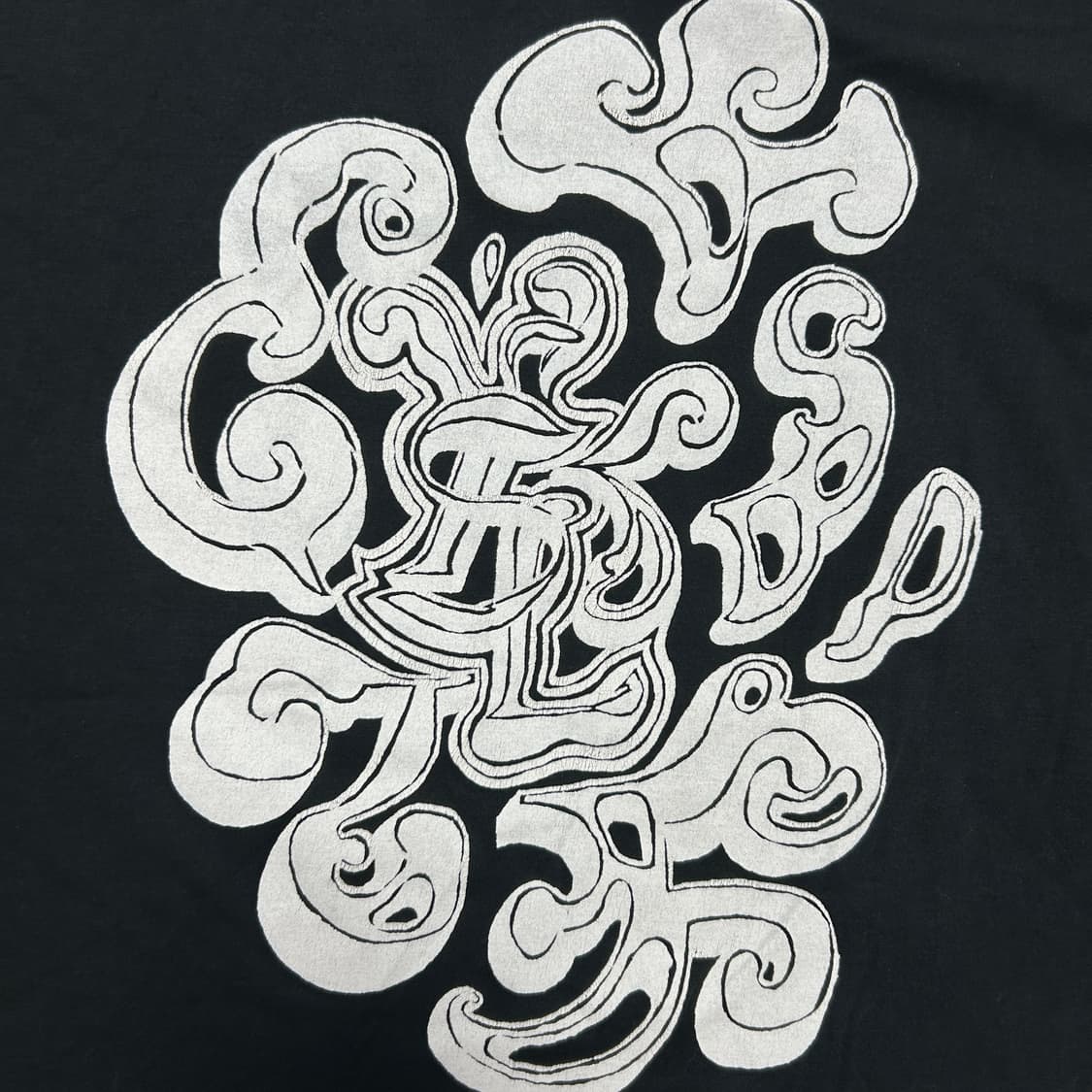 생로랑 블랙 프린팅 반팔(2XL) 상품이미지4