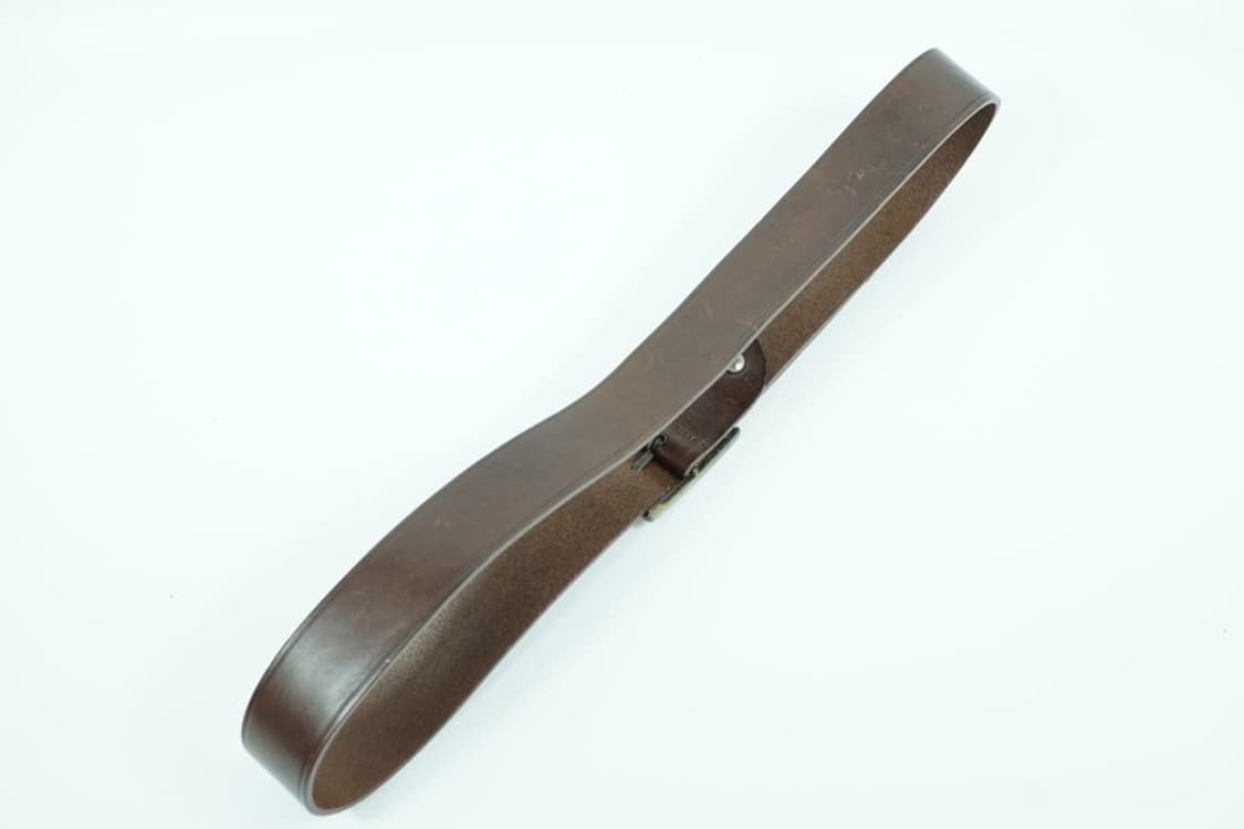 마르셀로불론 다크브라운 빈티지 스퀘어 버클 레더 벨트 상품이미지2