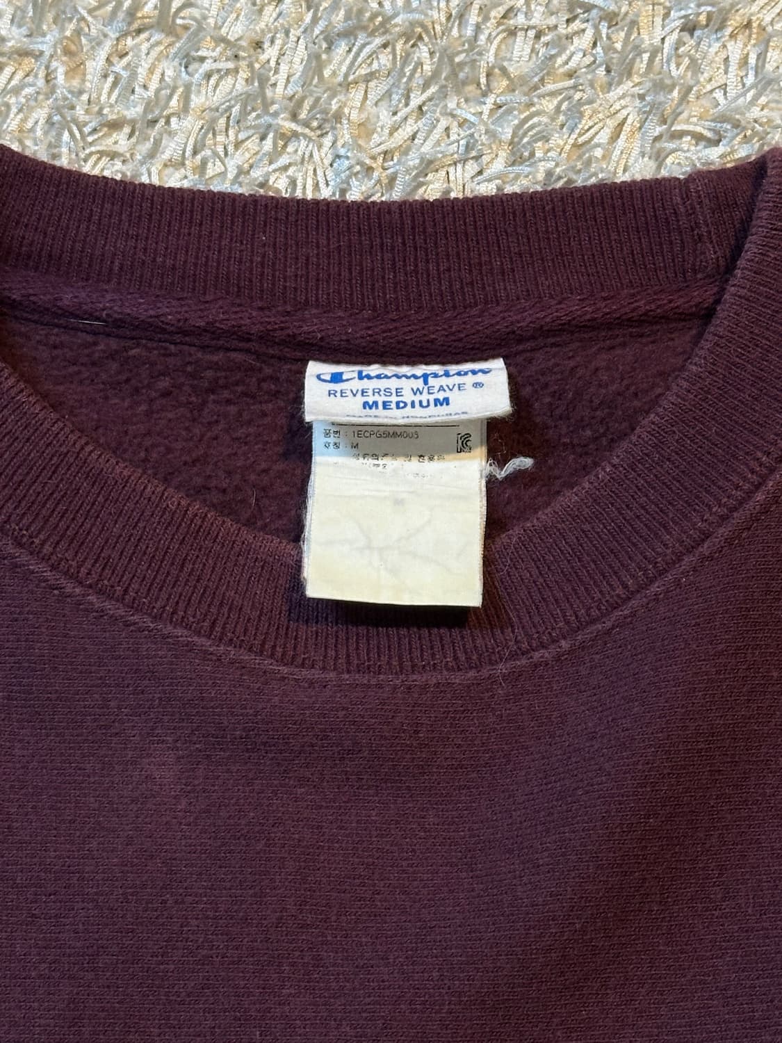 매장판) 챔피온 CHAMPION 리버스위브 맨투맨 버건디 상품이미지4