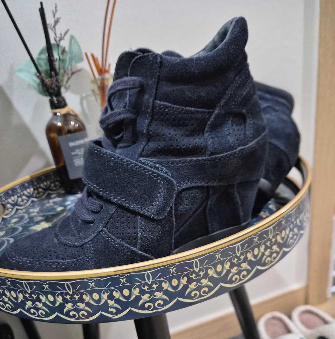 Ash bowie suede navy  웨지힐 상품이미지2