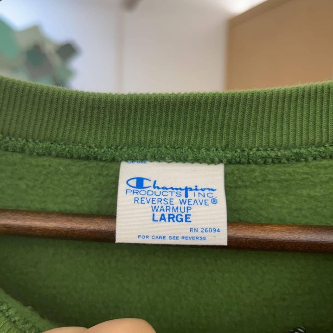 챔피온 리버스위브 캐주얼 말차맛 기모 맨투맨 L C08721 상품이미지5