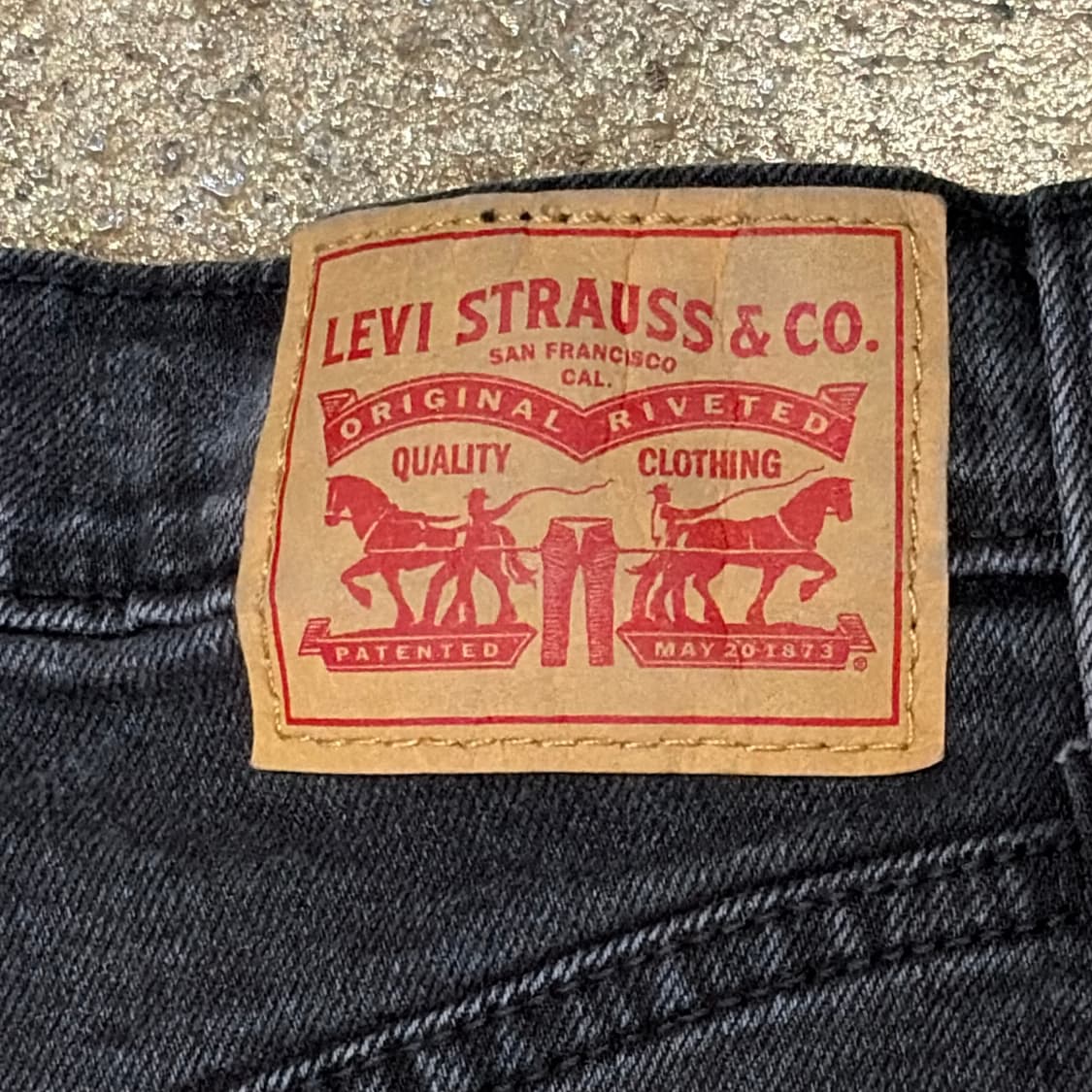 USA 빈티지 리바이스 하이웨스트 스트레이트 블랙진 스판 청바지 상품이미지7