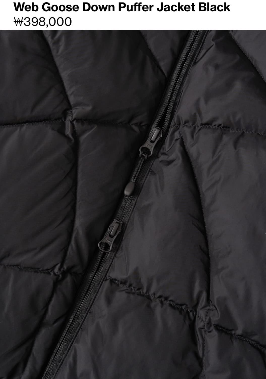 25FW Web Goose Down Puffer Black 상품이미지4
