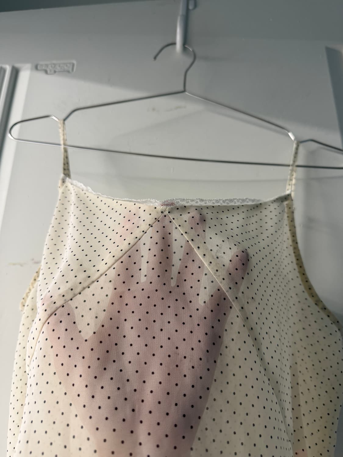 일본빈티지 도트 레이스 슬리브리스 상품이미지7