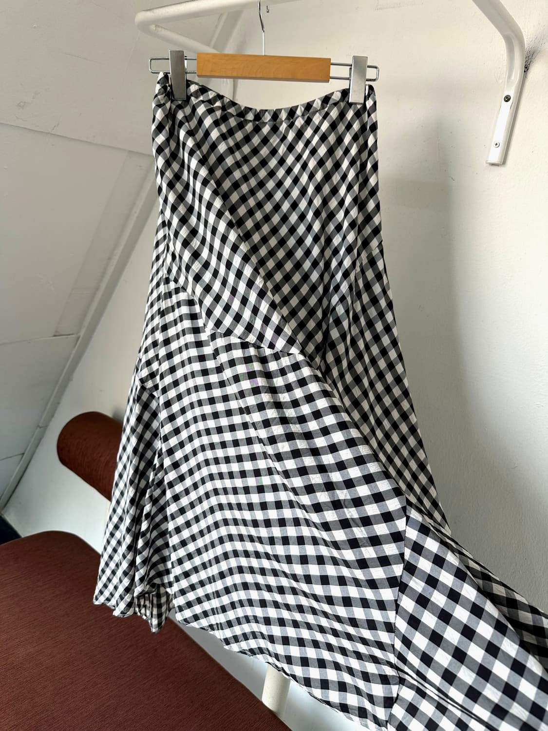 High count rayon tencel  panel skirt 상품이미지2