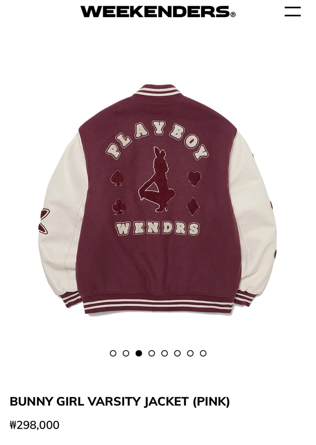 위켄더스 bunnygirl varsity jacket 상품이미지2