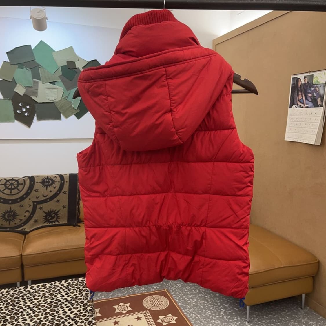 아베크롬비 올드스쿨 로고와펜 후드 스트링 패딩조끼 S C08986 상품이미지4