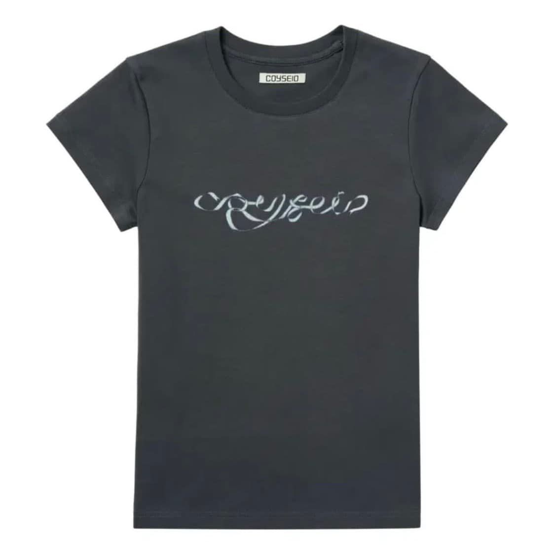 코이세이오 리본 사이드 스트랩 티셔츠 그레이 상품이미지1