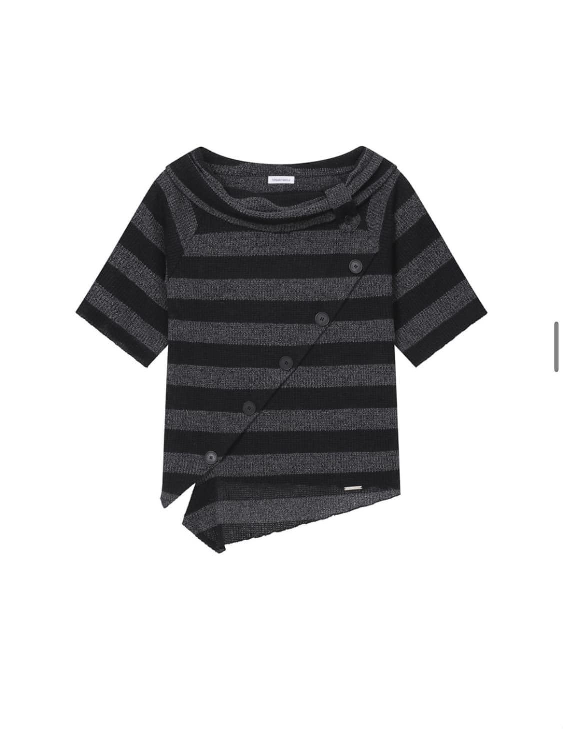 미세키서울 Diagonal crochet knit top STRIPE 상품이미지2