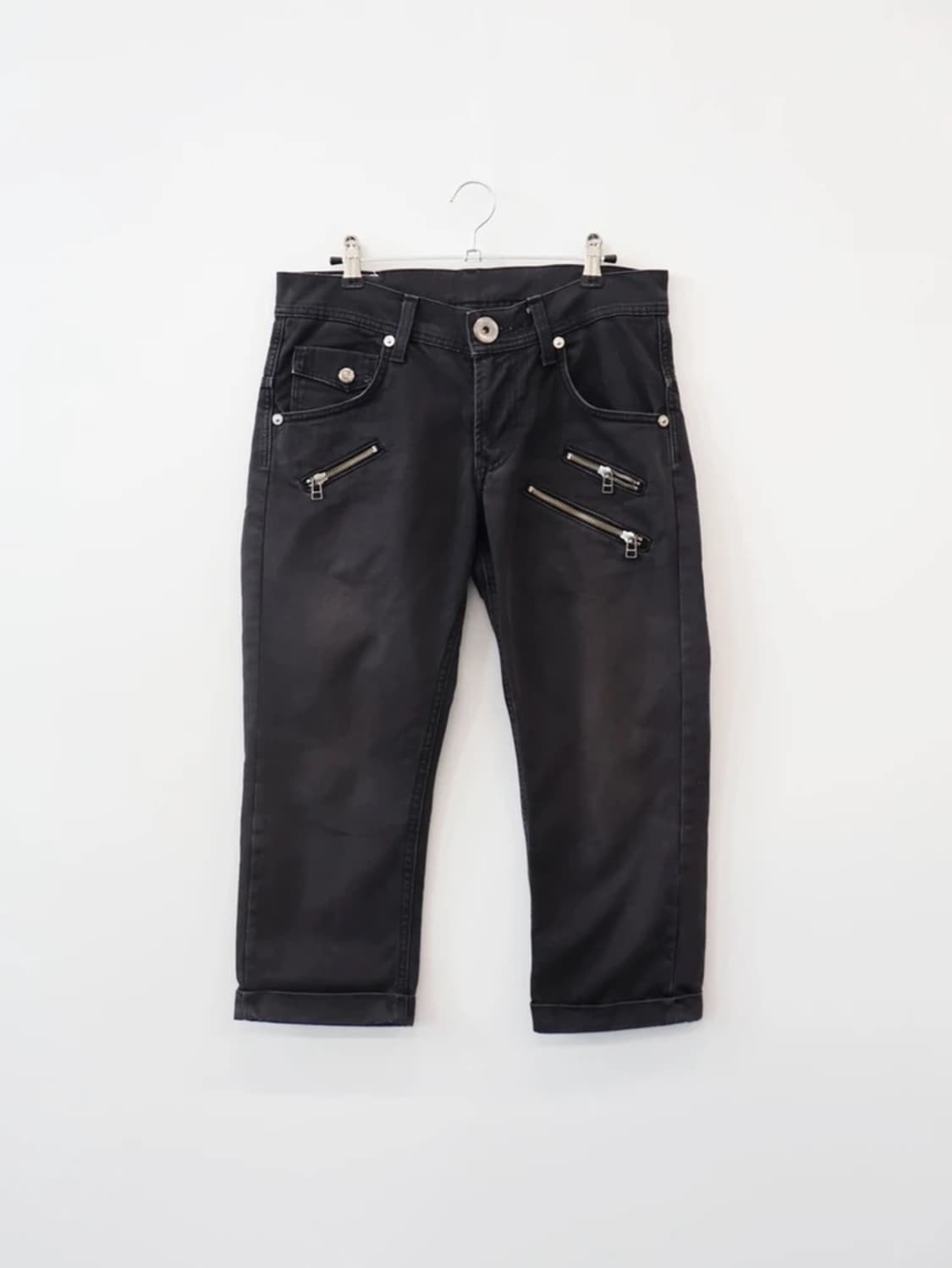 Lee Black Zip Detail Crop Pants 상품이미지4
