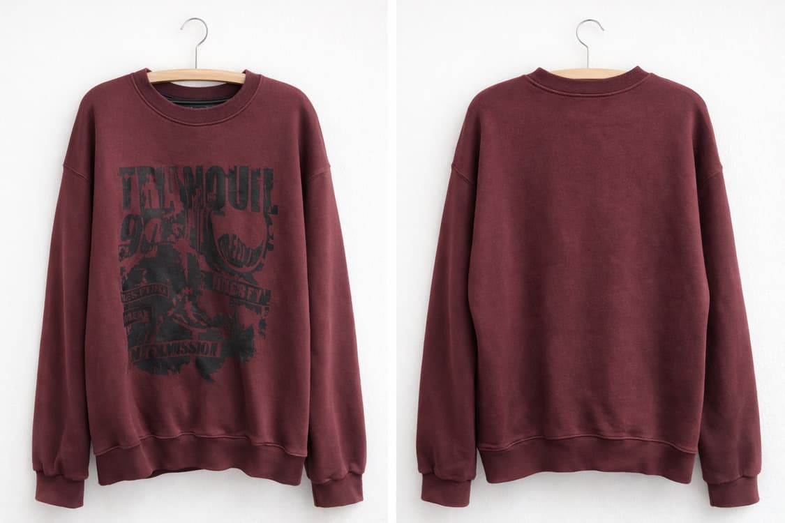 유토피아 스웨트셔츠 - 버건디 슈퍼서브 상품이미지1