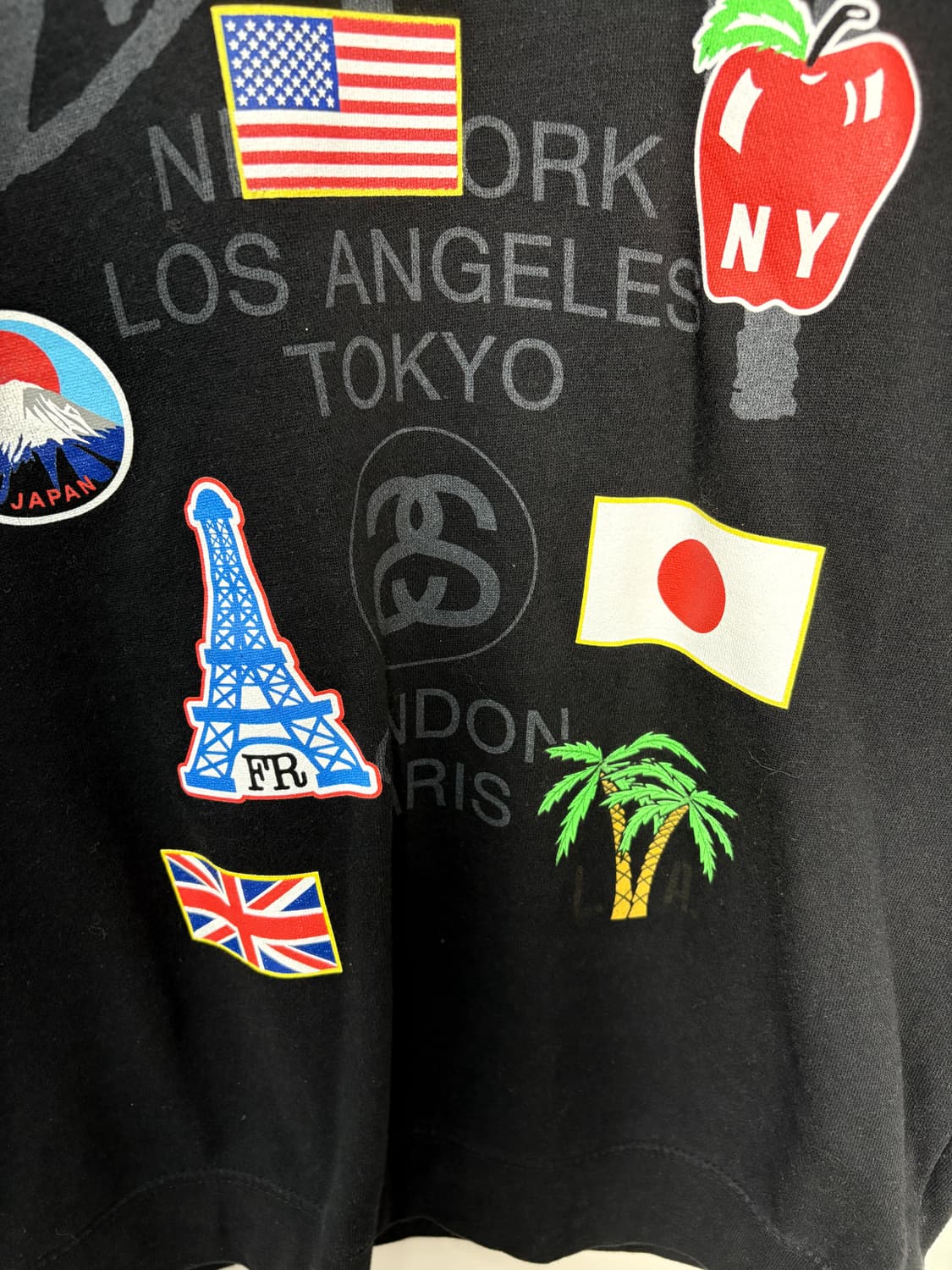 스투시 월드투어 블랙 스웻 셔츠 맨투맨 A3685 상품이미지4