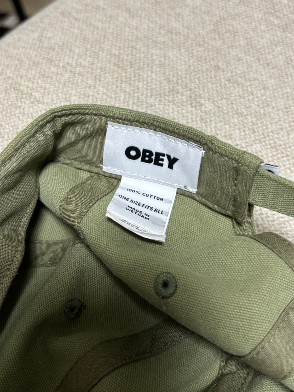 오베이 스냅백 그린 상품이미지3