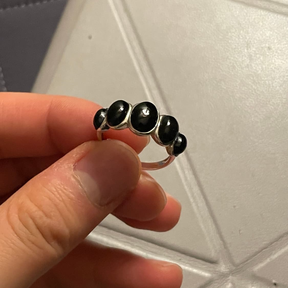 [008] 925실버 블랙 원석 빈티지 반지 상품이미지6