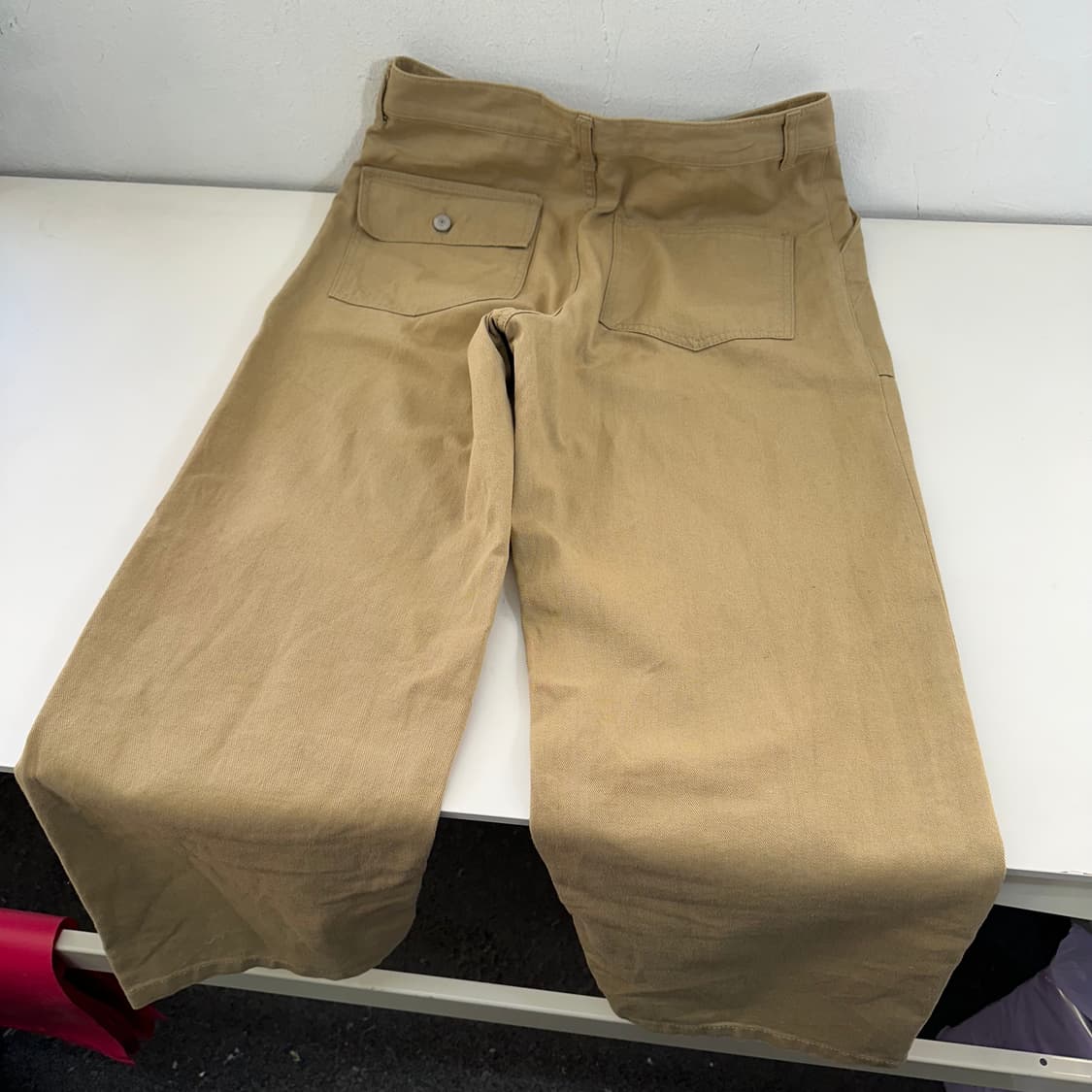 L 유니폼브릿지 베이지 세미와이드 퍼티그팬츠 상품이미지6