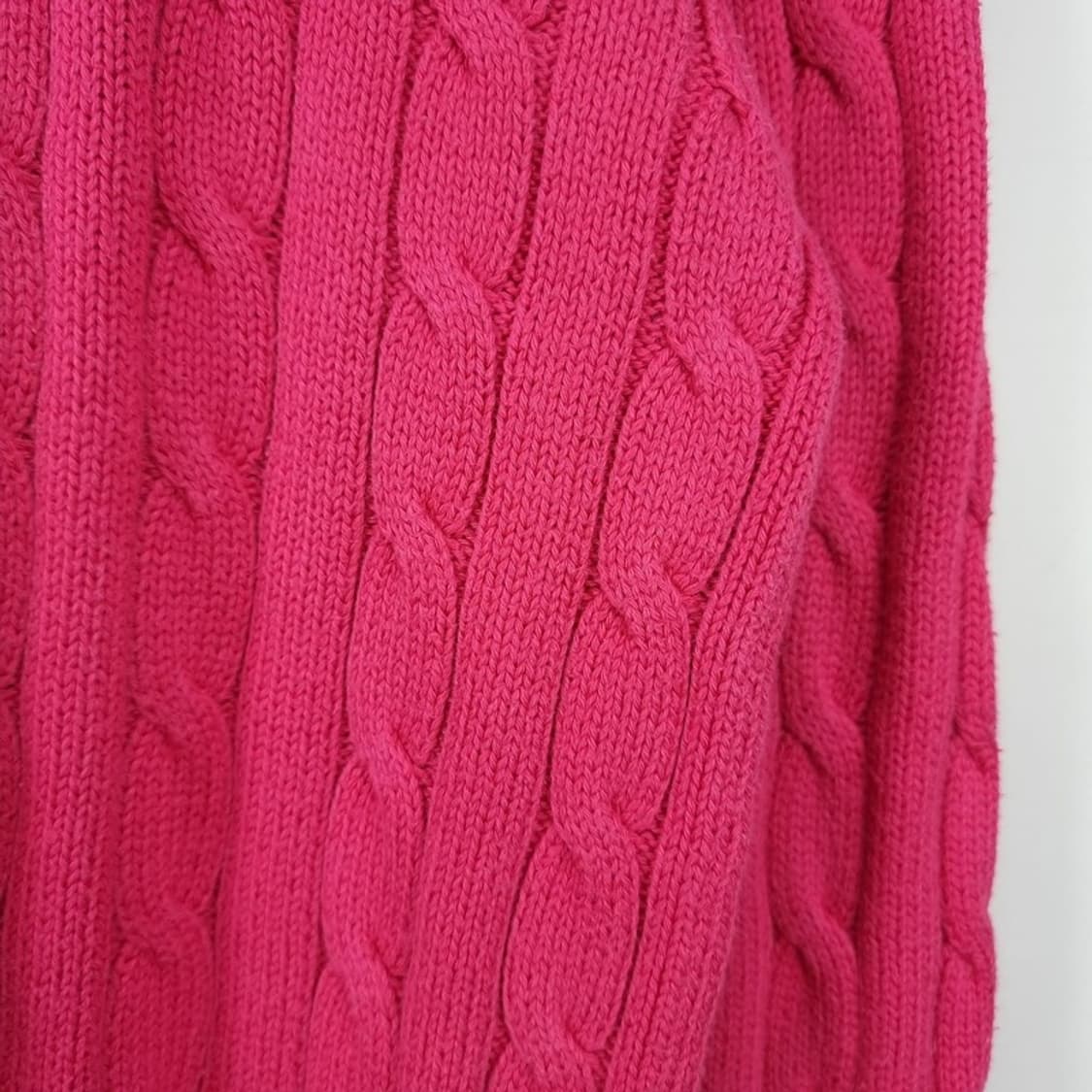 [폴로 랄프로렌] 포니 로고 자수 케이블 꽈배기 니트 핑크 M19975 상품이미지6