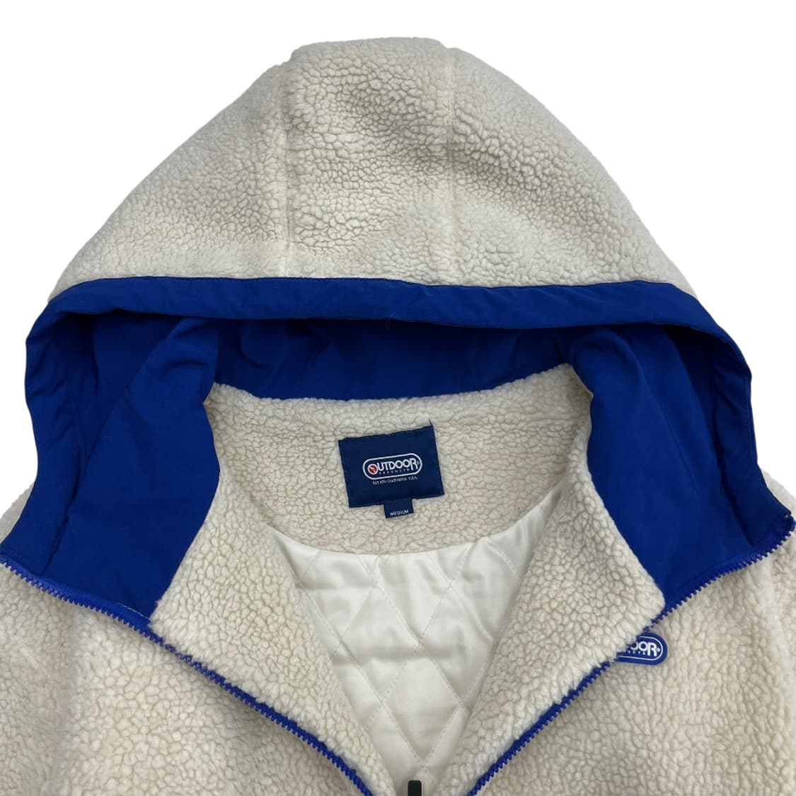  아웃도어 블루 라인 아이보리 뽀글이 집업 M 상품이미지6