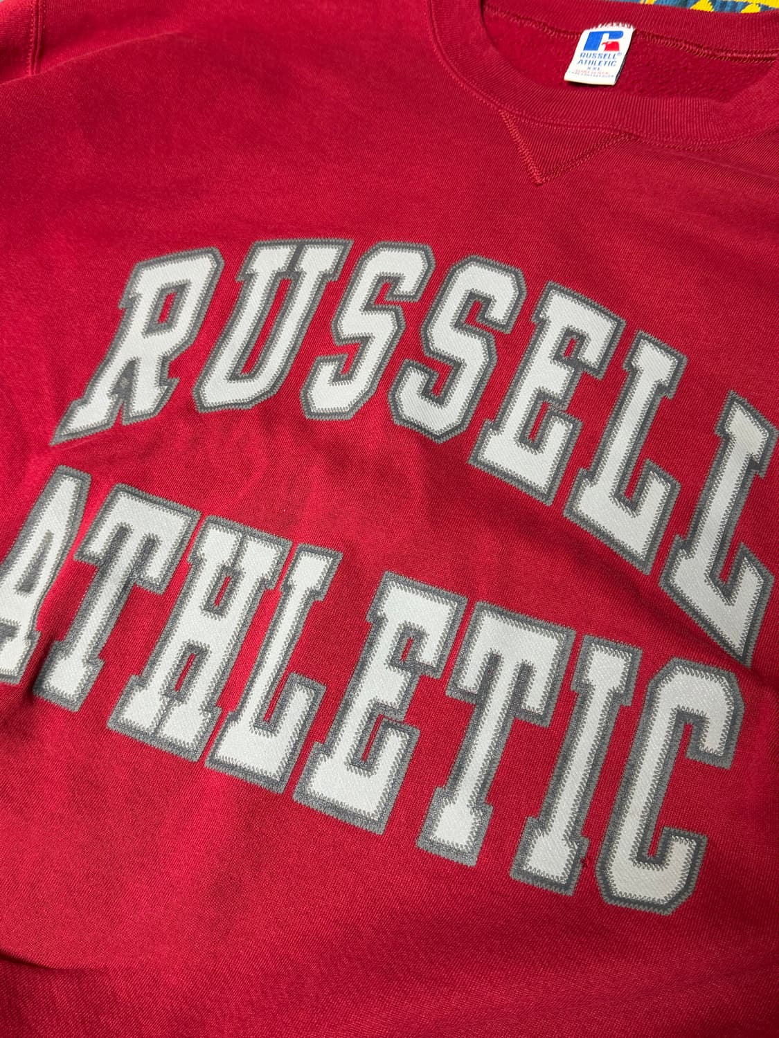 90s Russell Athletics logo sweat red xxl 상품이미지4