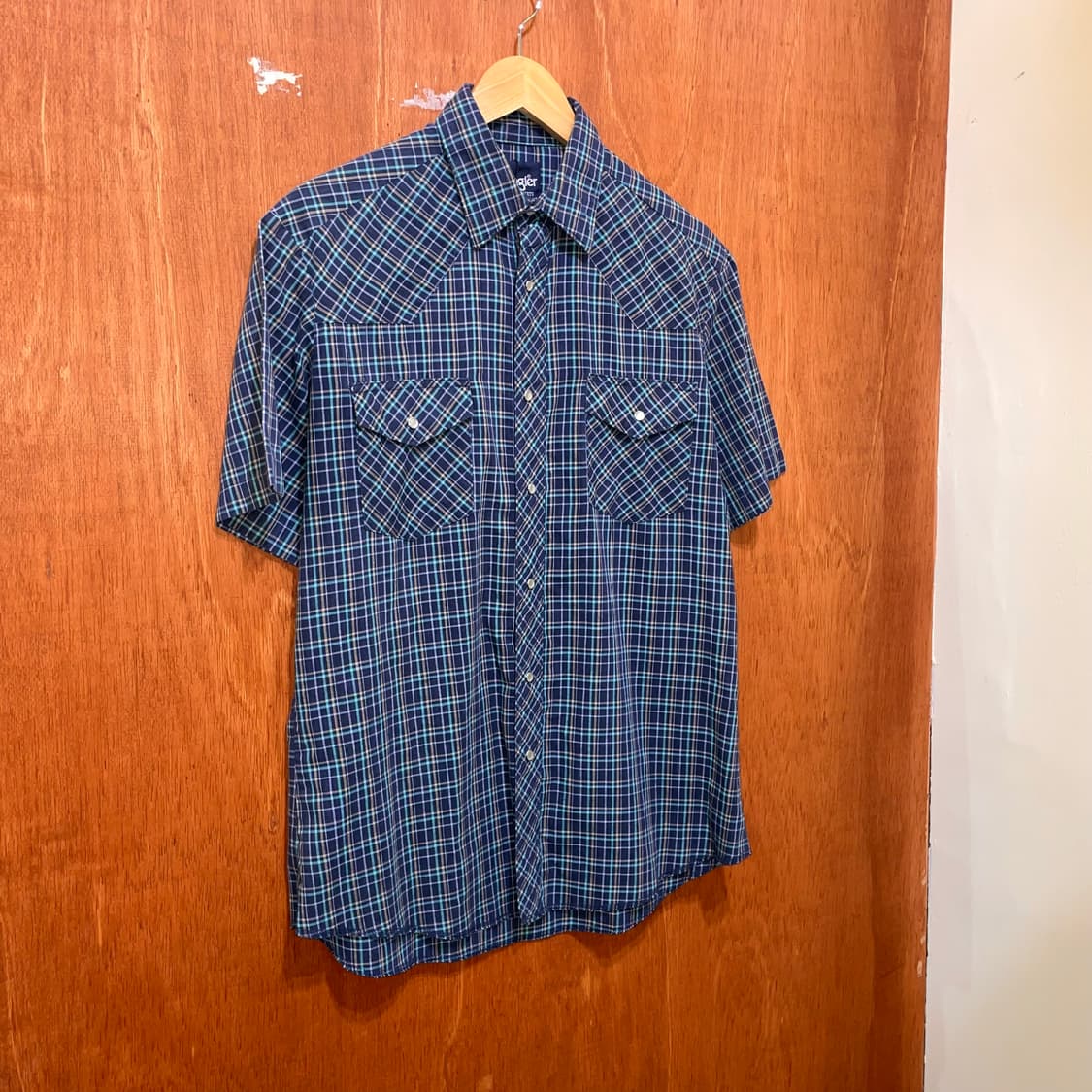(M) Wrangler 랭글러 체크 웨스턴 반팔 셔츠 상품이미지2