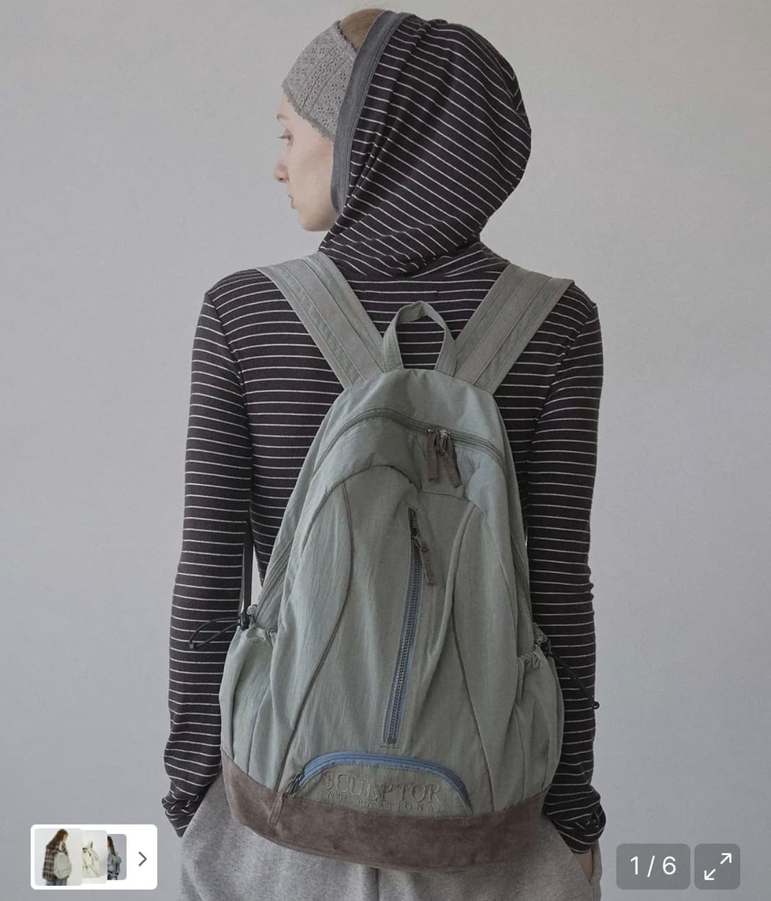 스컬프터 Oldschool Slouchy Backpack Sage 상품이미지1