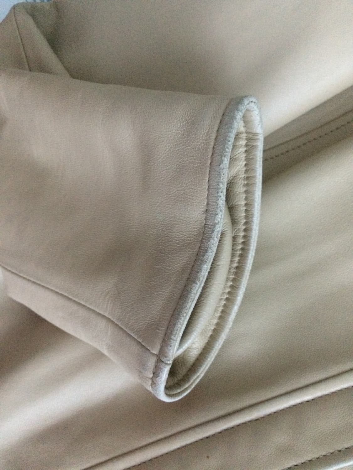 아아보리 레더 자켓 상품이미지2