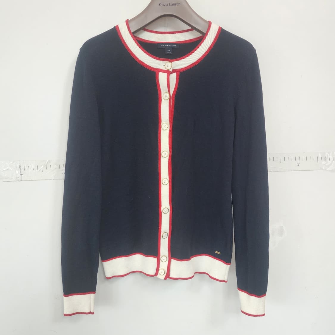 타미힐피거 네이비/레드 가디건 상품이미지1