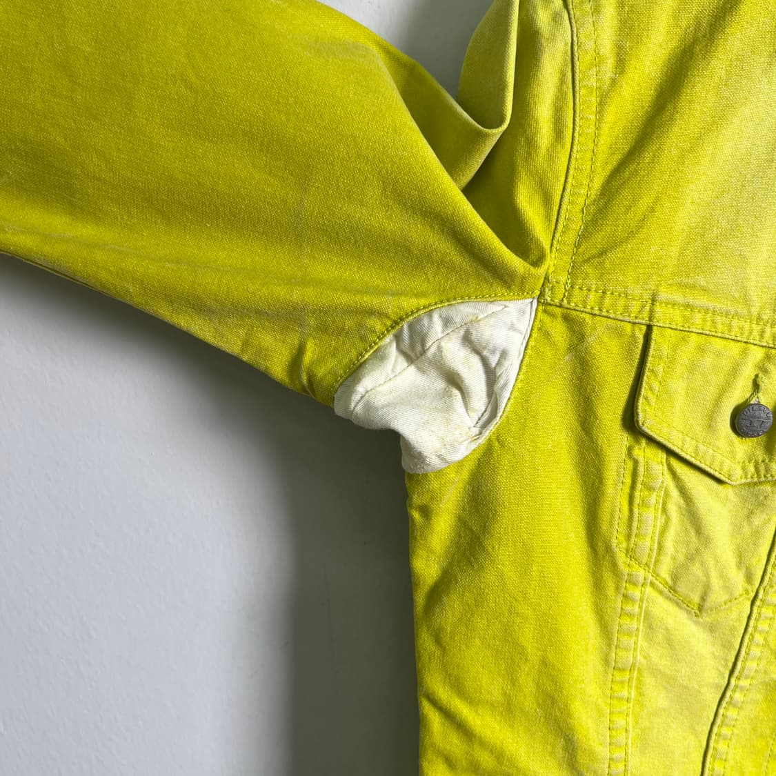 Diesel 디젤 옐로우 데님 트러커 자켓 M 상품이미지9