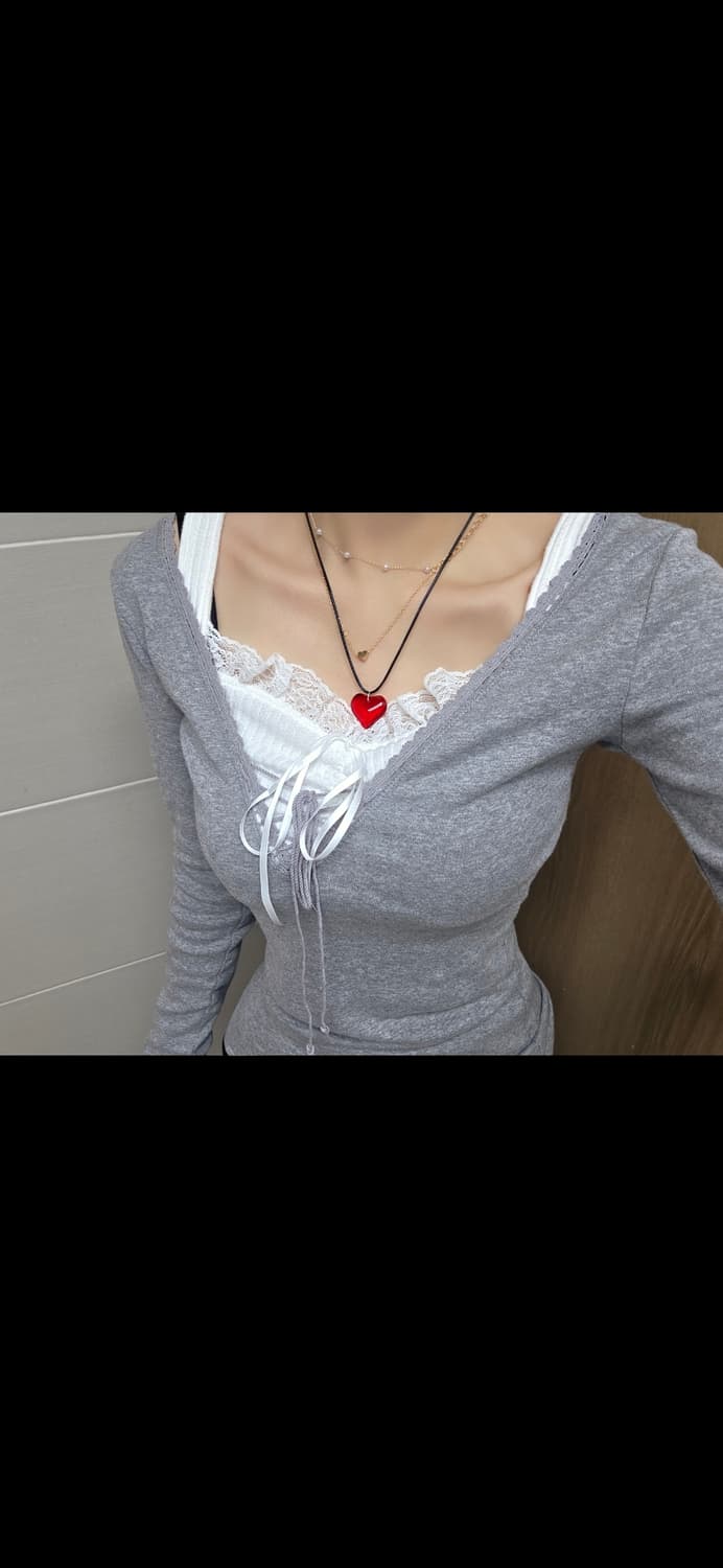 [반택포] 레드벨벳 하트 초커 목걸이 상품이미지1