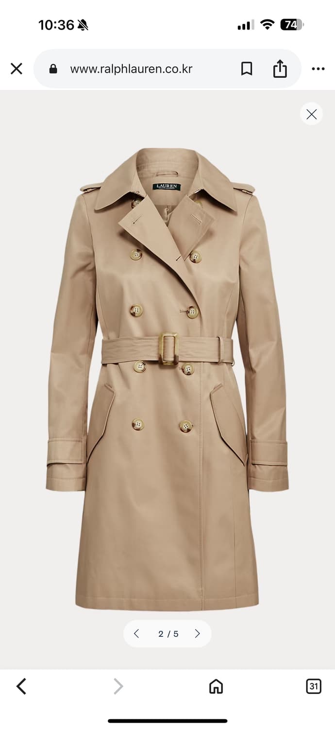 랄프로렌 트렌치 코트 여성 L 상품이미지3