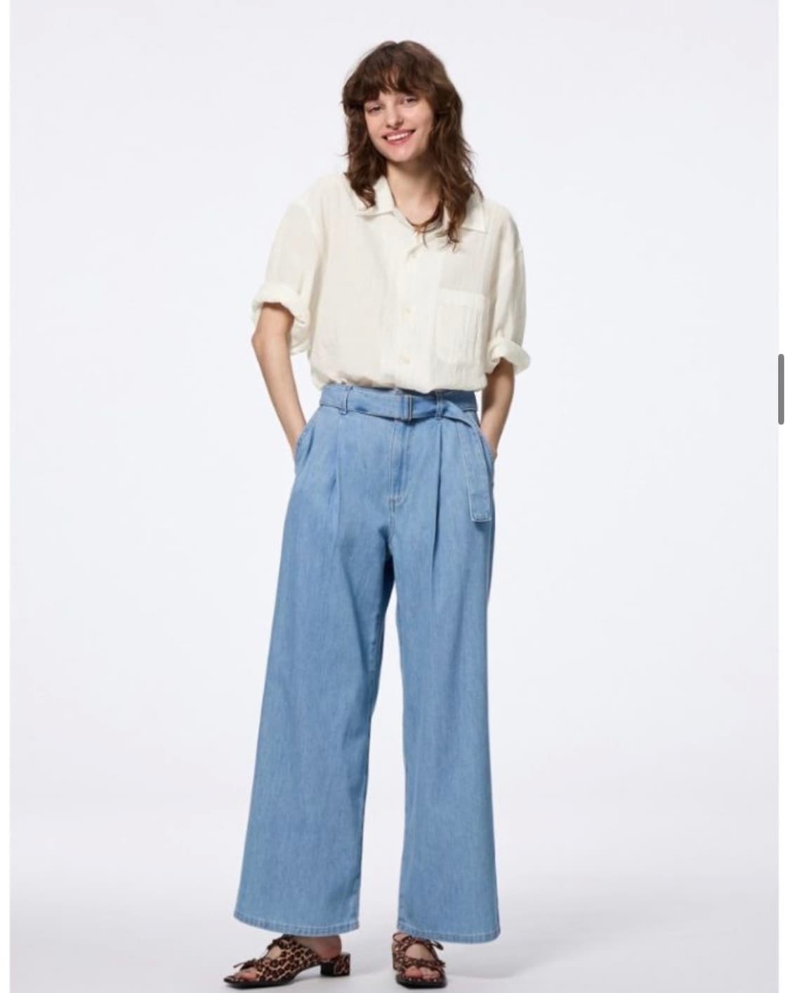 새상품) gu 와이드팬츠 L 상품이미지1