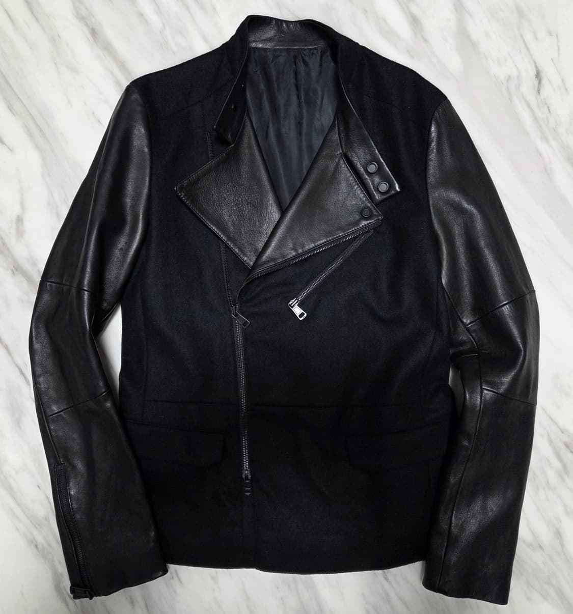 준지 팔가죽 라이더 자켓 상품이미지2