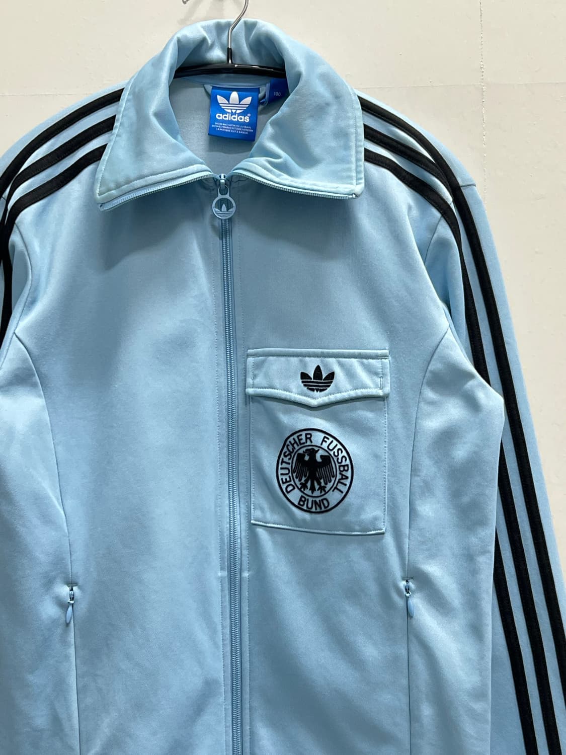 (100) 아디다스 올드스쿨 독일 트랙탑 져지 스카이블루 상품이미지3