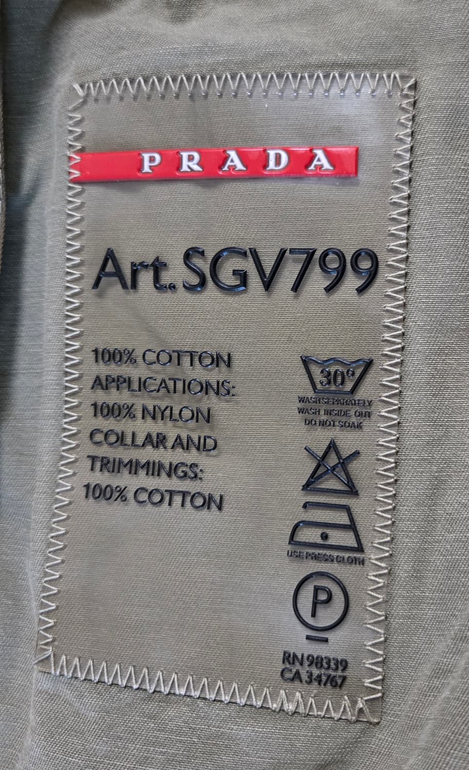 프라다 스포츠 밀리터리 자켓 상품이미지8