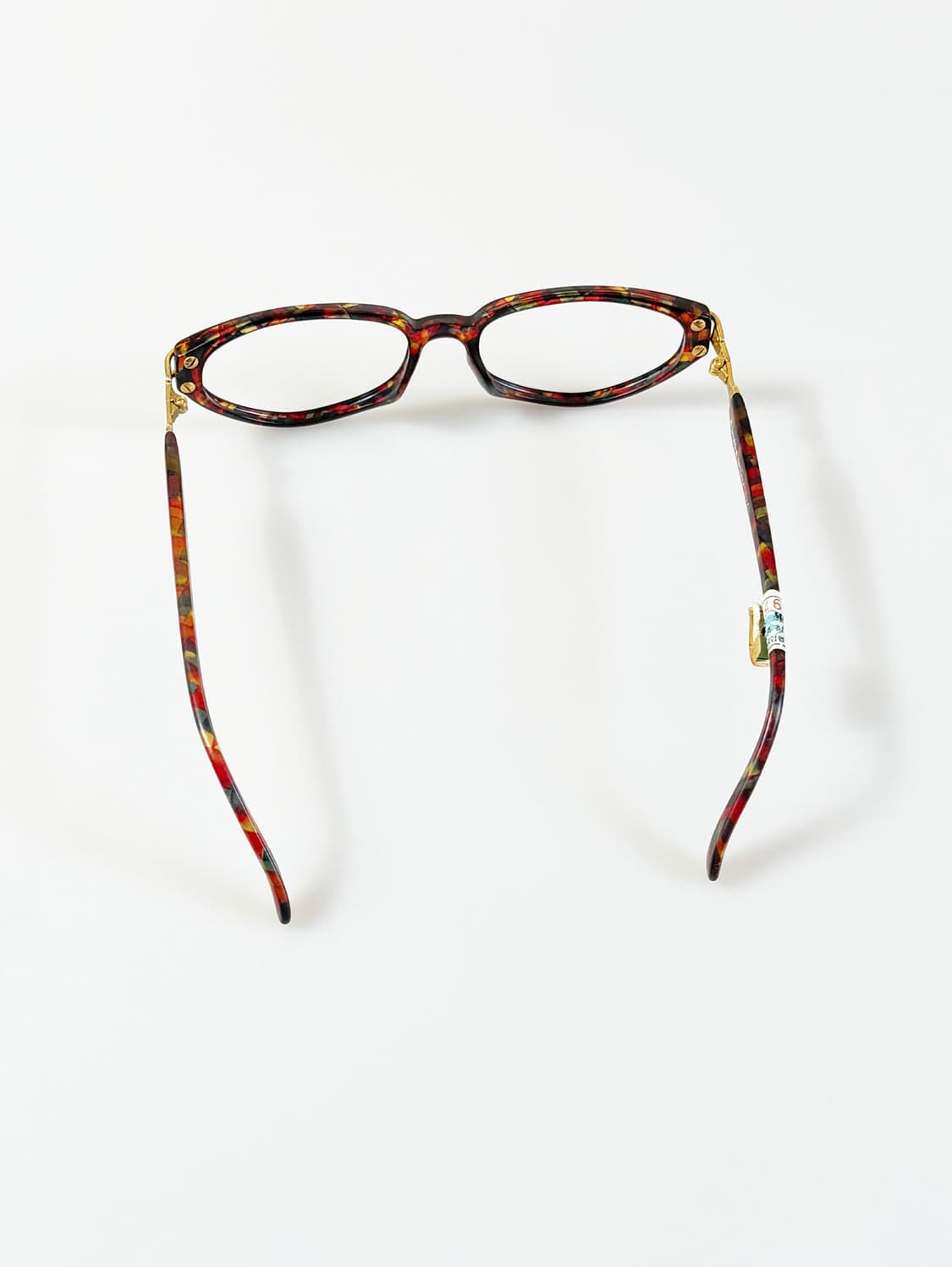 90s CANTABILE 패턴 뿔테 오벌 프레임 빈티지 안경 상품이미지5
