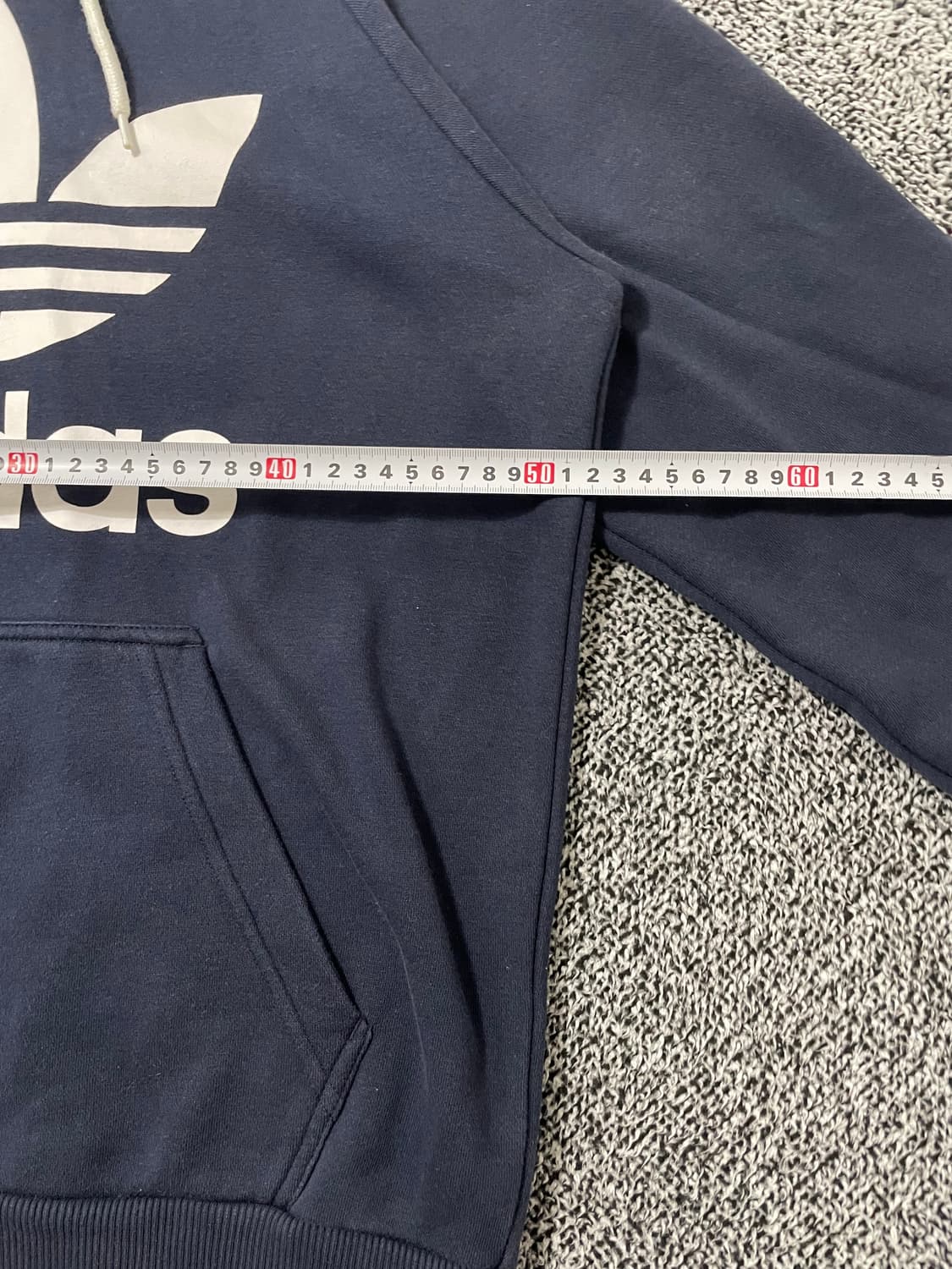 빈티지9. 아디다스 트레포일 빅 로고 그래픽 후드티셔츠 네이비 상품이미지4