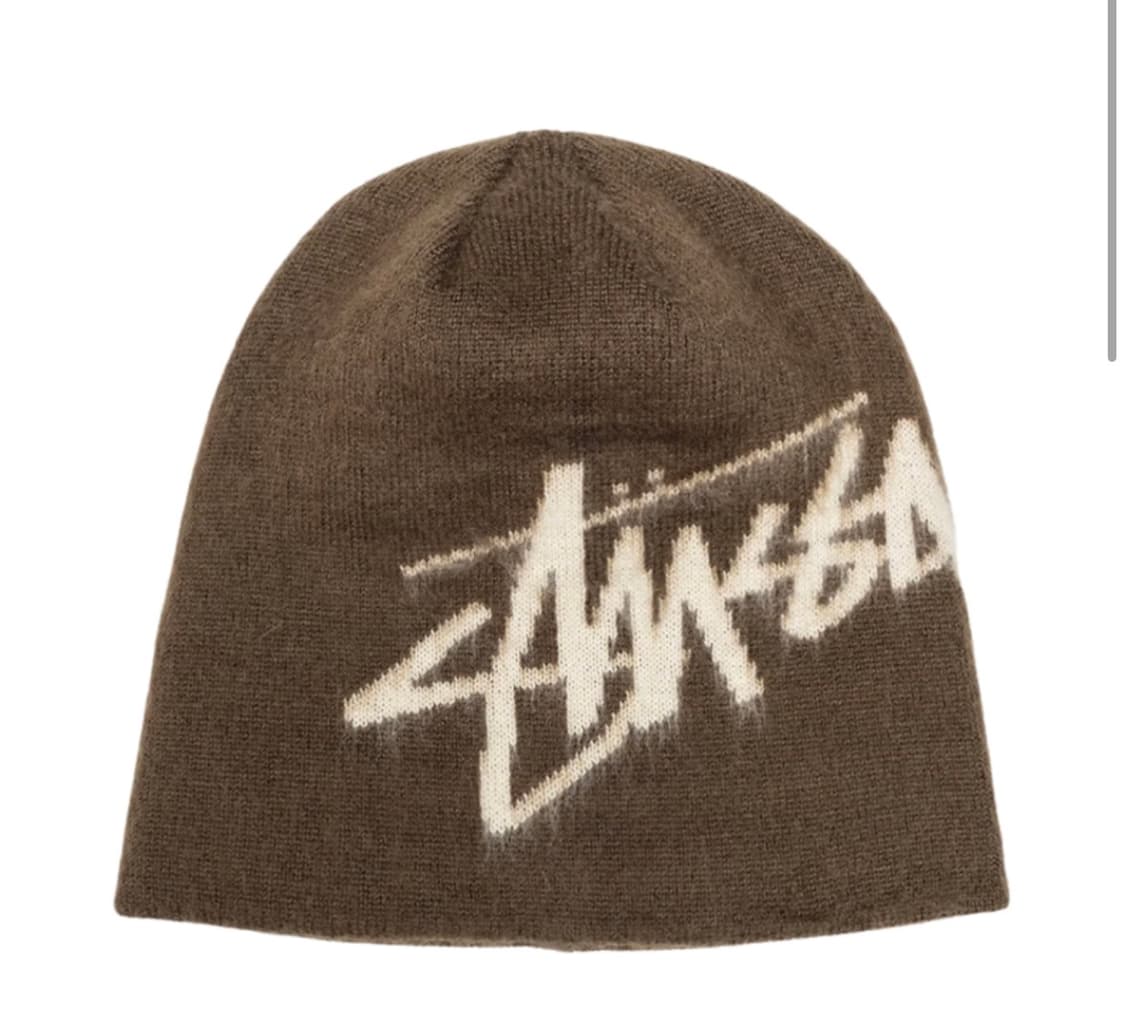 스투시 브러시드 브라운 비니 상품이미지1