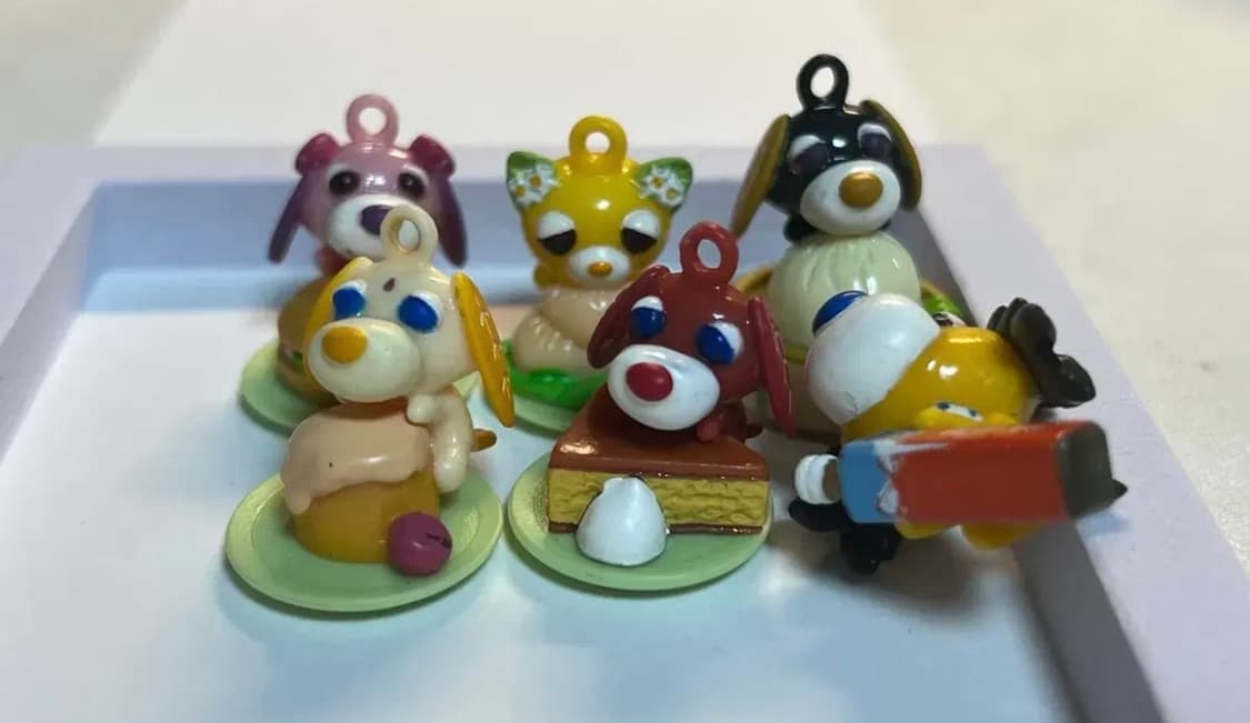 일괄)오차켄 녹차 강아지 우롱차 론 키링 세트 산엑스 일본고전 상품이미지1