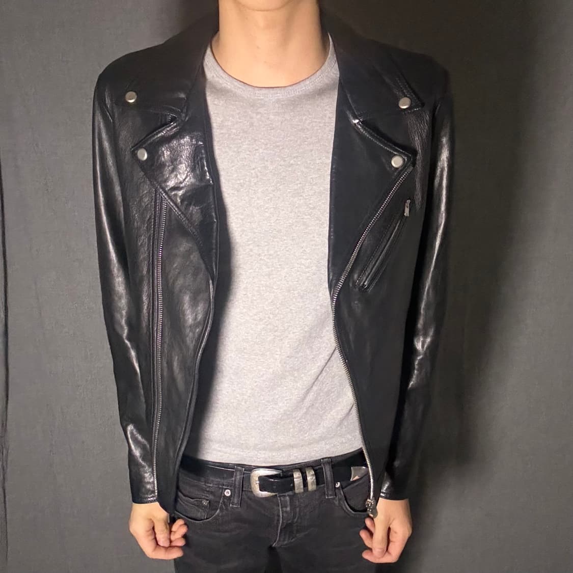 lamb skin rider leather jacket 상품이미지4