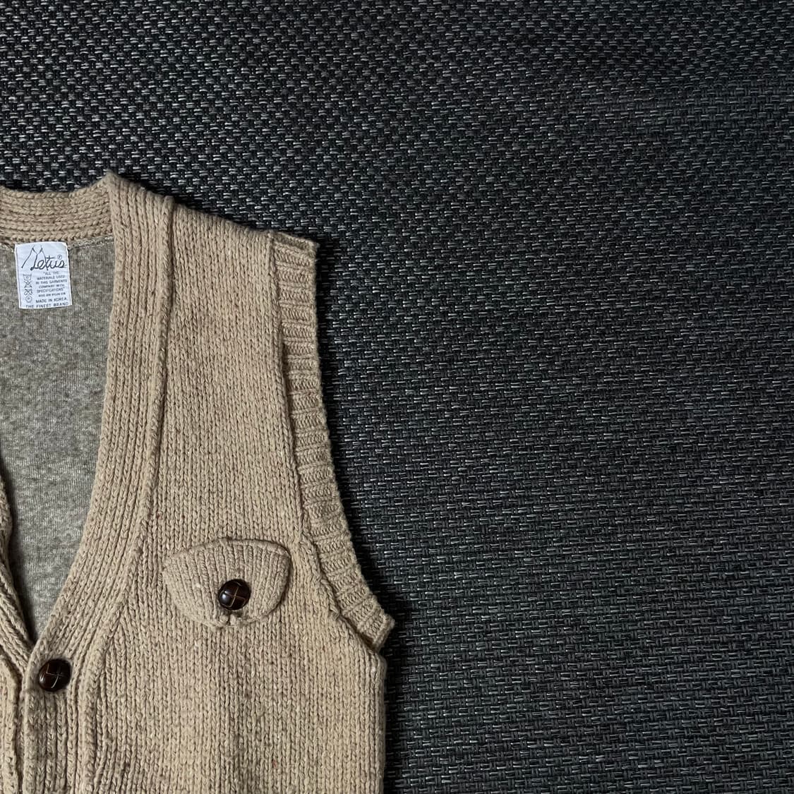 빈티지 연브라운 니트 조끼 F 상품이미지3