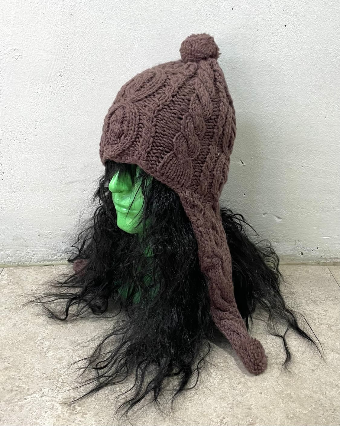 Brown knit earflap 상품이미지1