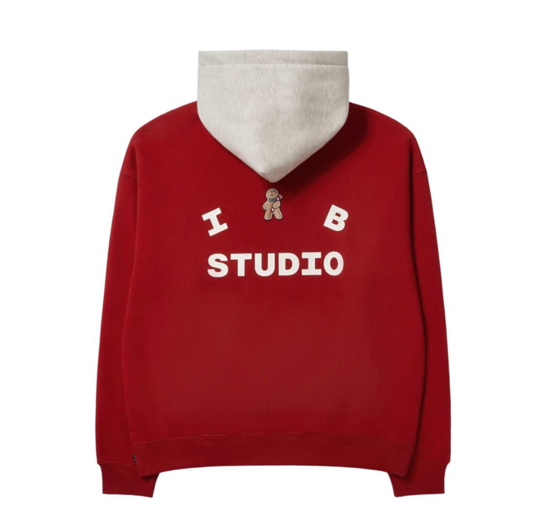 M 아이앱 스튜디오 24 크리스마스 후드 버건디 오트밀 상품이미지1