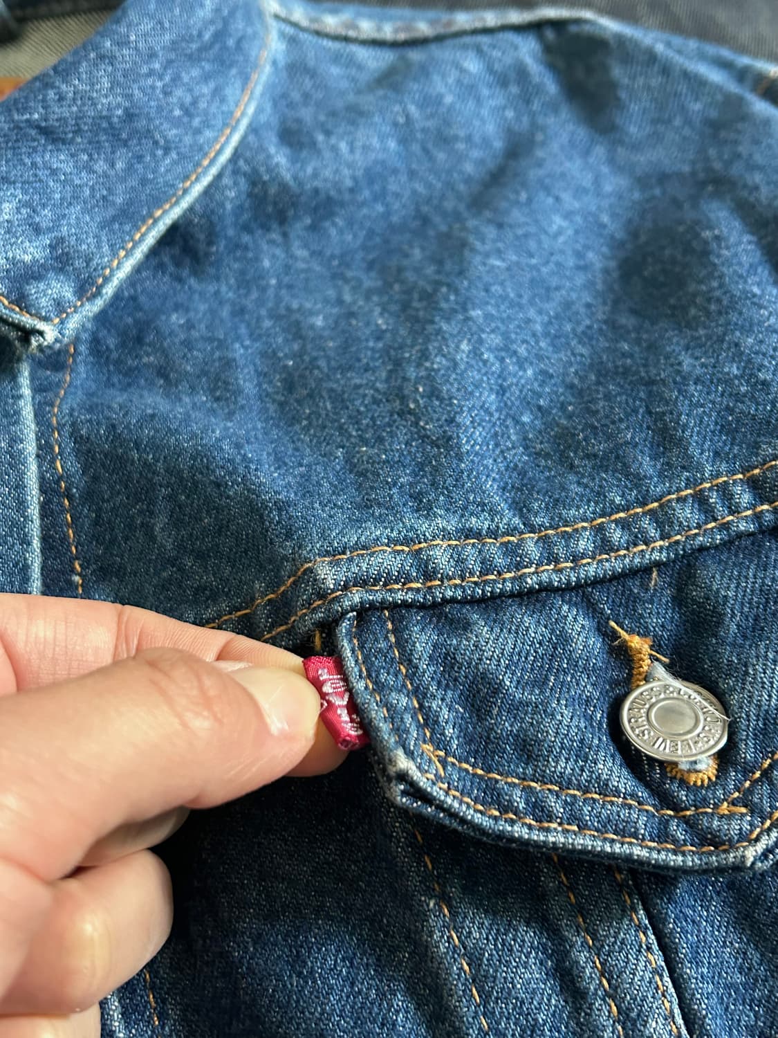 90~00s 리바이스 데님자켓 Made in USA 상품이미지9