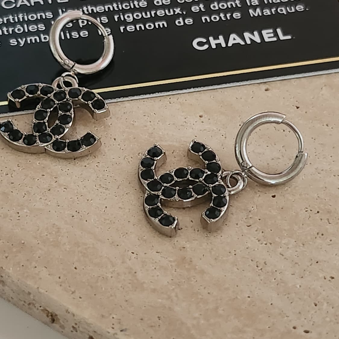 샤넬 정품 빈티지 업사이클링 귀걸이 상품이미지4